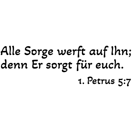 1. PETRUS 5:7 Sticker